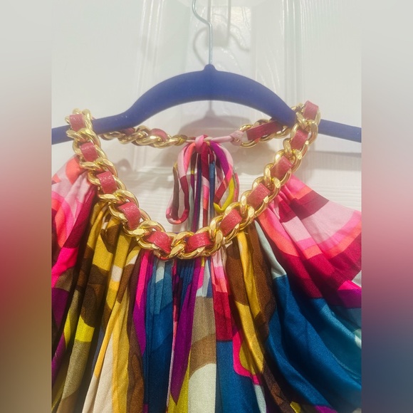 SKY: Silk Floral Mini Dress, Medium - Picture 3 of 5